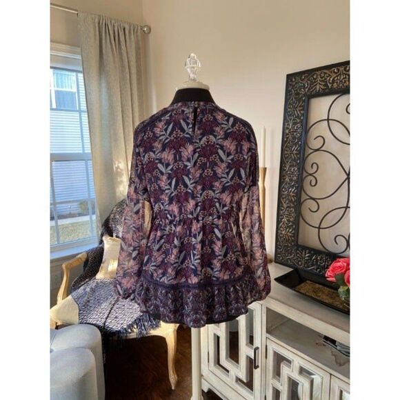 Skylar and Jade Purple top with lace up front (Small) - Picture 2 of 5